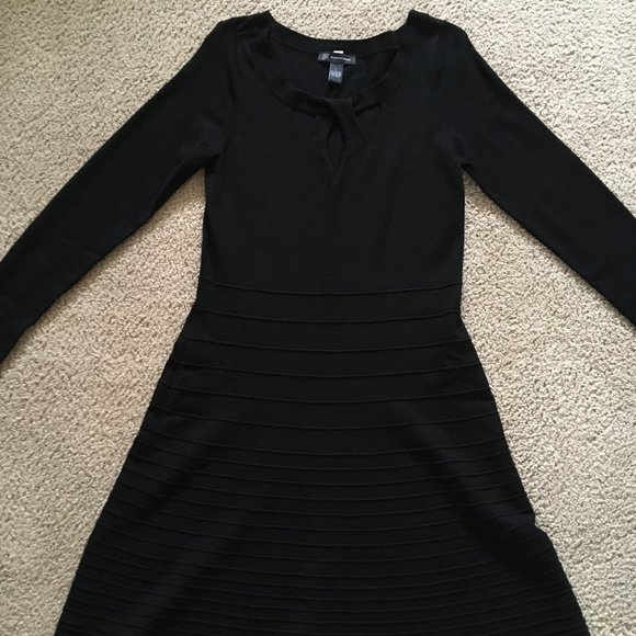 INC International Concepts Black Sweater Dress L - Picture 8 of 8